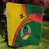 Guinea Bissau Quilt with Green Yellow Red Swirl Design - Wonder Print Shop