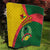 Guinea Bissau Quilt with Green Yellow Red Swirl Design - Wonder Print Shop