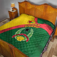 Guinea Bissau Quilt with Green Yellow Red Swirl Design - Wonder Print Shop