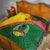 Guinea Bissau Quilt with Green Yellow Red Swirl Design - Wonder Print Shop