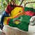Guinea Bissau Quilt with Green Yellow Red Swirl Design - Wonder Print Shop