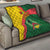 Guinea Bissau Quilt with Green Yellow Red Swirl Design - Wonder Print Shop