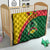 Guinea Bissau Quilt with Green Yellow Red Swirl Design - Wonder Print Shop