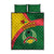 Guinea Bissau Quilt Bed Set with Green Yellow Red Swirl Design - Wonder Print Shop