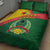 Guinea Bissau Quilt Bed Set with Green Yellow Red Swirl Design - Wonder Print Shop