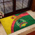 Guinea Bissau Rubber Doormat with Green Yellow Red Swirl Design - Wonder Print Shop