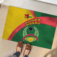 Guinea Bissau Rubber Doormat with Green Yellow Red Swirl Design - Wonder Print Shop