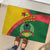 Guinea Bissau Rubber Doormat with Green Yellow Red Swirl Design - Wonder Print Shop