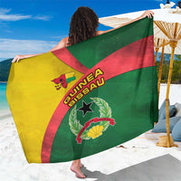 Guinea Bissau Sarong with Green Yellow Red Swirl Design - Wonder Print Shop