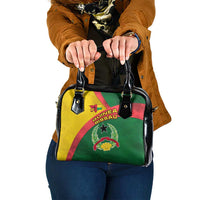 Guinea Bissau Shoulder Handbag with Green Yellow Red Swirl Design - Wonder Print Shop