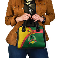 Guinea Bissau Shoulder Handbag with Green Yellow Red Swirl Design - Wonder Print Shop