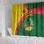 Guinea Bissau Shower Curtain with Green Yellow Red Swirl Design - Wonder Print Shop