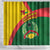 Guinea Bissau Shower Curtain with Green Yellow Red Swirl Design - Wonder Print Shop