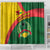 Guinea Bissau Shower Curtain with Green Yellow Red Swirl Design - Wonder Print Shop
