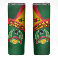 Guinea Bissau Skinny Tumbler with Green Yellow Red Swirl Design - Wonder Print Shop