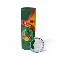 Guinea Bissau Skinny Tumbler with Green Yellow Red Swirl Design - Wonder Print Shop