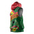 Guinea Bissau Sleeveless Hoodie with Green Yellow Red Swirl Design - Wonder Print Shop
