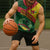 Guinea Bissau Sleeveless Hoodie with Green Yellow Red Swirl Design - Wonder Print Shop