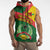 Guinea Bissau Sleeveless Zip Hoodie with Green Yellow Red Swirl Design - Wonder Print Shop