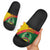 Guinea Bissau Slide Sandals with Green Yellow Red Swirl Design - Wonder Print Shop