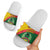 Guinea Bissau Slide Sandals with Green Yellow Red Swirl Design - Wonder Print Shop