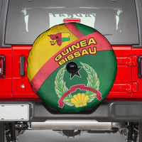 Guinea Bissau Spare Tire Cover with Green Yellow Red Swirl Design - Wonder Print Shop