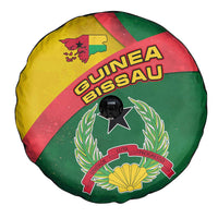 Guinea Bissau Spare Tire Cover with Green Yellow Red Swirl Design - Wonder Print Shop