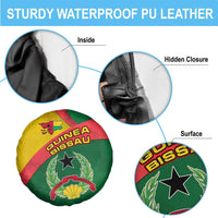Guinea Bissau Spare Tire Cover with Green Yellow Red Swirl Design - Wonder Print Shop
