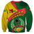 Guinea Bissau Sweatshirt with Green Yellow Red Swirl Design - Wonder Print Shop