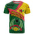 Guinea Bissau T Shirt with Green Yellow Red Swirl Design - Wonder Print Shop