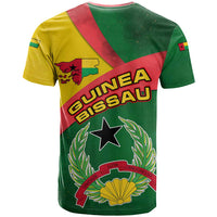 Guinea Bissau T Shirt with Green Yellow Red Swirl Design - Wonder Print Shop