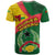 Guinea Bissau T Shirt with Green Yellow Red Swirl Design - Wonder Print Shop
