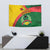 Guinea Bissau Tapestry with Green Yellow Red Swirl Design - Wonder Print Shop