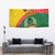 Guinea Bissau Tapestry with Green Yellow Red Swirl Design - Wonder Print Shop