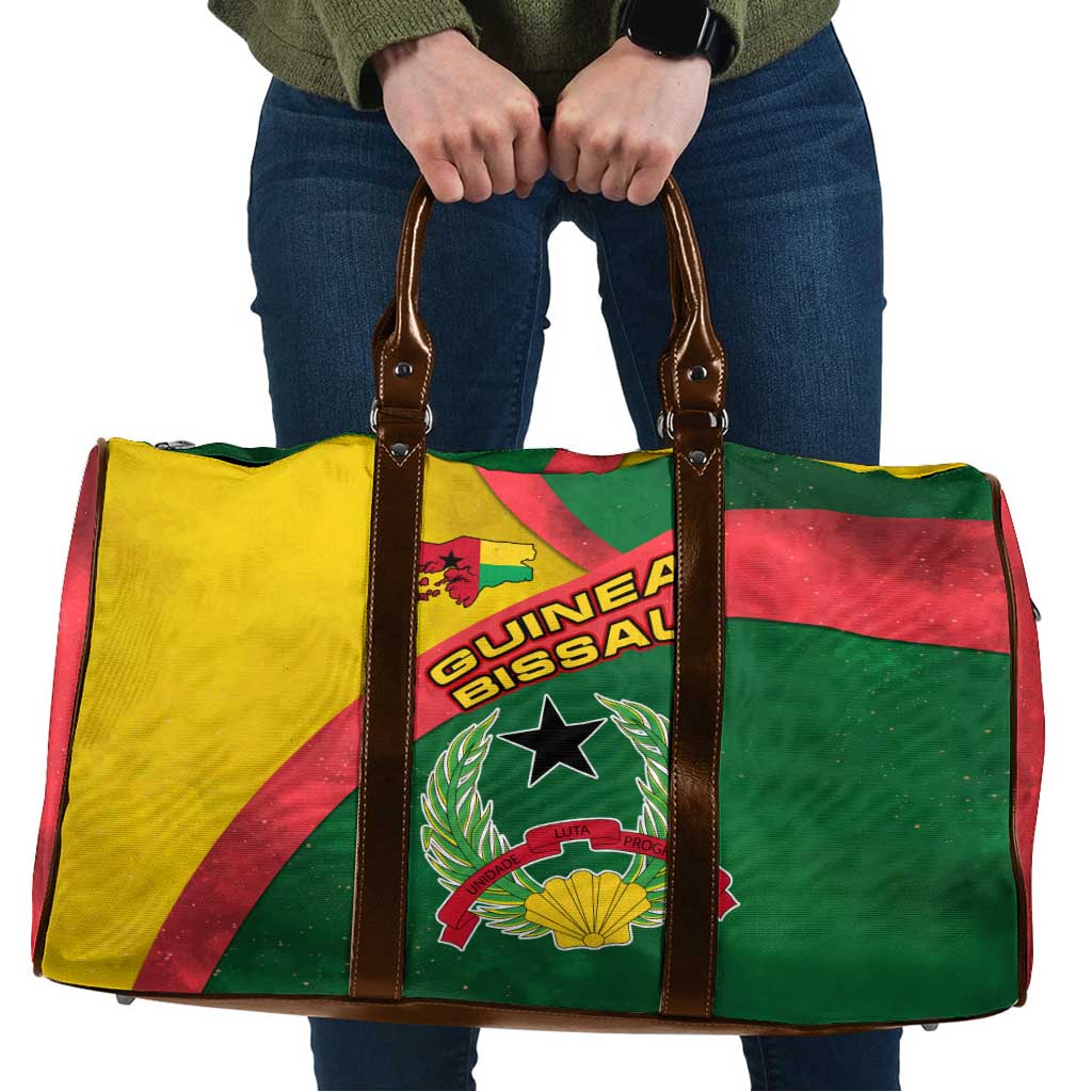 Guinea Bissau Travel Bag with Green Yellow Red Swirl Design - Wonder Print Shop