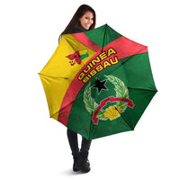Guinea Bissau Umbrella with Green Yellow Red Swirl Design - Wonder Print Shop