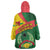 Guinea Bissau Wearable Blanket Hoodie with Green Yellow Red Swirl Design - Wonder Print Shop