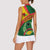 Guinea Bissau Women Sleeveless Polo Shirt with Green Yellow Red Swirl Design - Wonder Print Shop