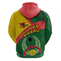 Guinea Bissau Zip Hoodie with Green Yellow Red Swirl Design - Wonder Print Shop