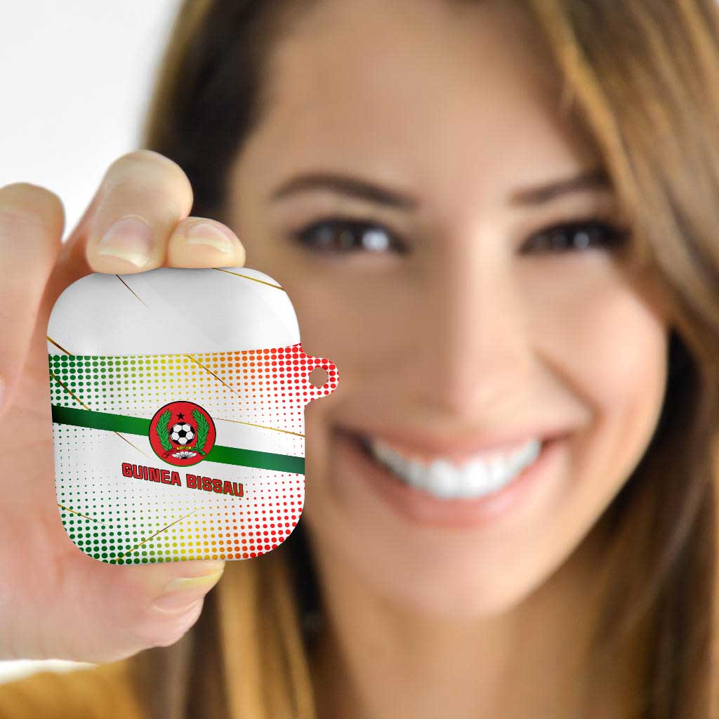 Guinea Bissau AirPods Case with White Green Red Gradient Design - Wonder Print Shop
