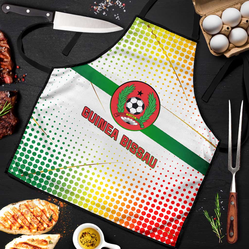 Guinea Bissau Apron with White Green Red Gradient Design - Wonder Print Shop