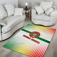 Guinea Bissau Area Rug with White Green Red Gradient Design - Wonder Print Shop