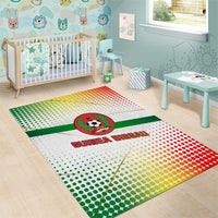 Guinea Bissau Area Rug with White Green Red Gradient Design - Wonder Print Shop