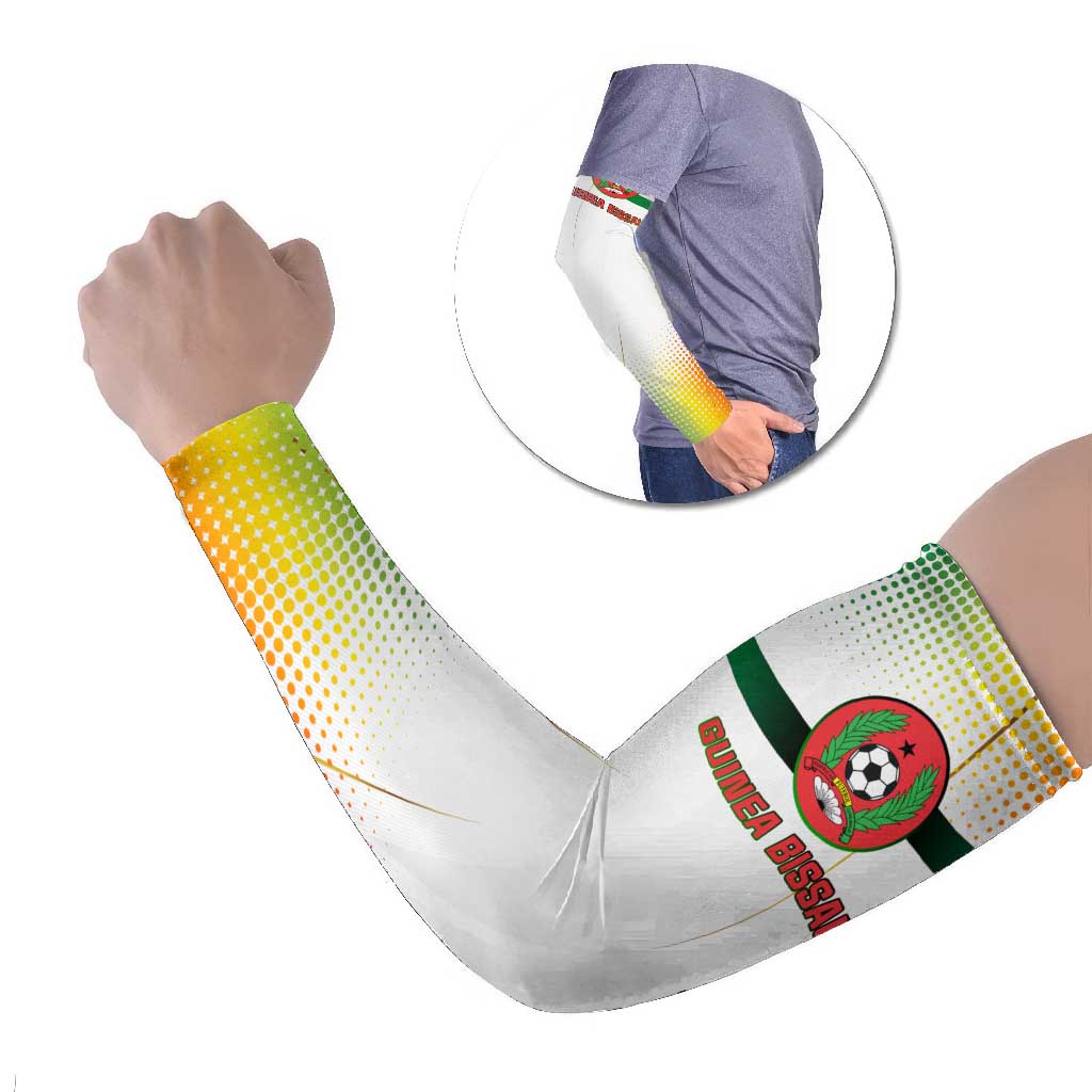 Guinea Bissau Arm Sleeves with White Green Red Gradient Design - Wonder Print Shop