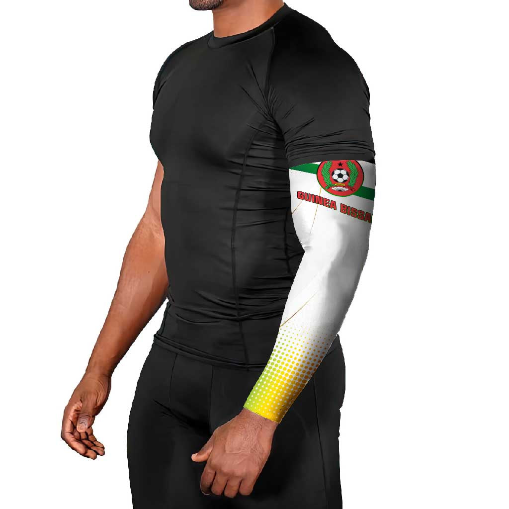 Guinea Bissau Arm Sleeves with White Green Red Gradient Design - Wonder Print Shop