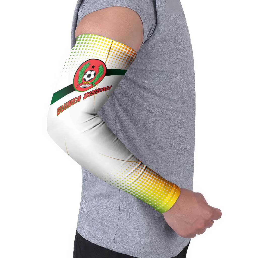 Guinea Bissau Arm Sleeves with White Green Red Gradient Design - Wonder Print Shop