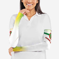 Guinea Bissau Arm Sleeves with White Green Red Gradient Design - Wonder Print Shop