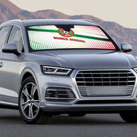 Guinea Bissau Auto Sun Shade with White Green Red Gradient Design - Wonder Print Shop