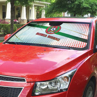 Guinea Bissau Auto Sun Shade with White Green Red Gradient Design - Wonder Print Shop
