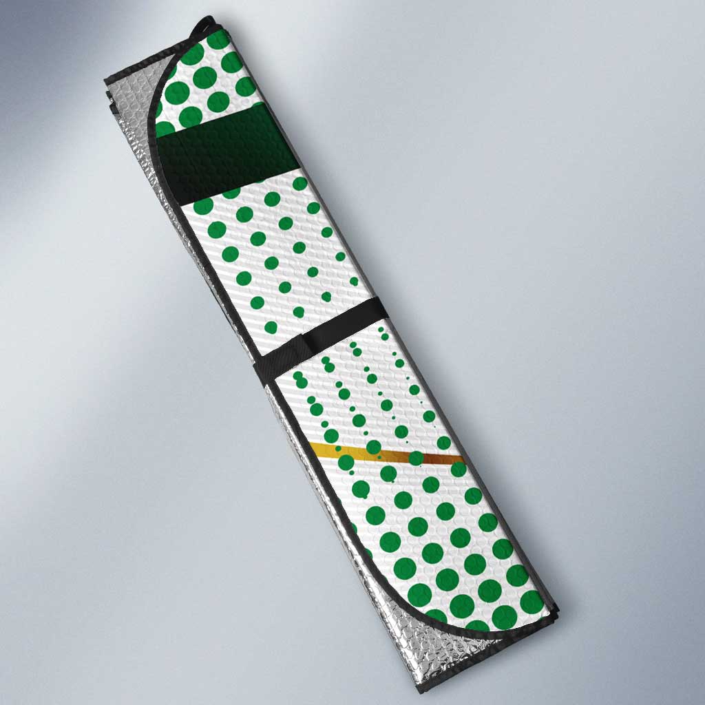 Guinea Bissau Auto Sun Shade with White Green Red Gradient Design - Wonder Print Shop